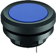 YKTBP Pushbutton Blue 1NO IP69K sealed front round black bezel IP YKTBP Product Image