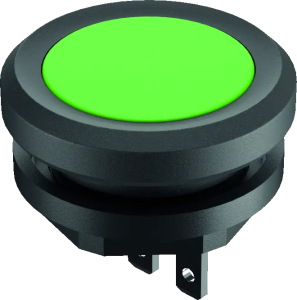 YKTGF Pushbutton Head Green 16.2mm IP69K front 1NO Faston 16mm DC YKTGF Product Image