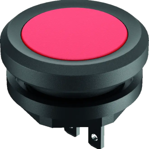 YKTRF Pushbutton Head Red IP69K 16.2 mm Cutout 1 NO 35V DC Faston