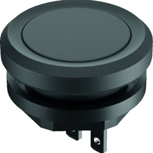 YKTSF Pushbutton Head Black 1NO IP69K Faston 16 mm depth for HMIs