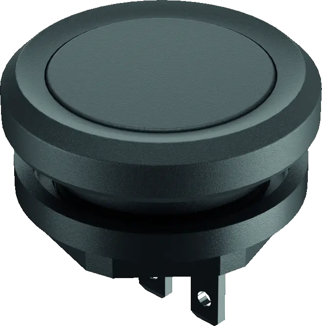 YKTSF Pushbutton Head Black 1NO IP69K Faston 16 mm depth for HMIs