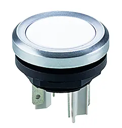 YMTGW mYnitron Silver Momentary Pushbutton IP67 No Light YMTGW Product Image