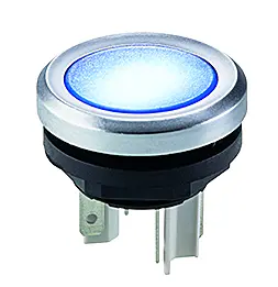 Pushbuttons & Switches IP67 Blue Illuminated 16.2mm Panel Button YMTLB Product Image