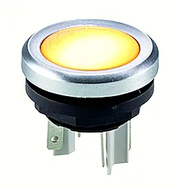 IP67 illuminated control pushbutton round 16.2 mm yellow LED 1 NO YMTLY Product Image