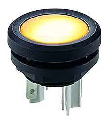 IP67 illuminated pushbutton yellow 16.2 mm panel mount 35 V DC NO YTLY Product Image