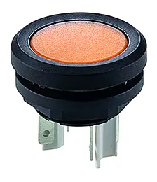 control panel pushbutton IP67 yellow 16.2 mm Fastons 1 NO 35 V DC YTY Product Image
