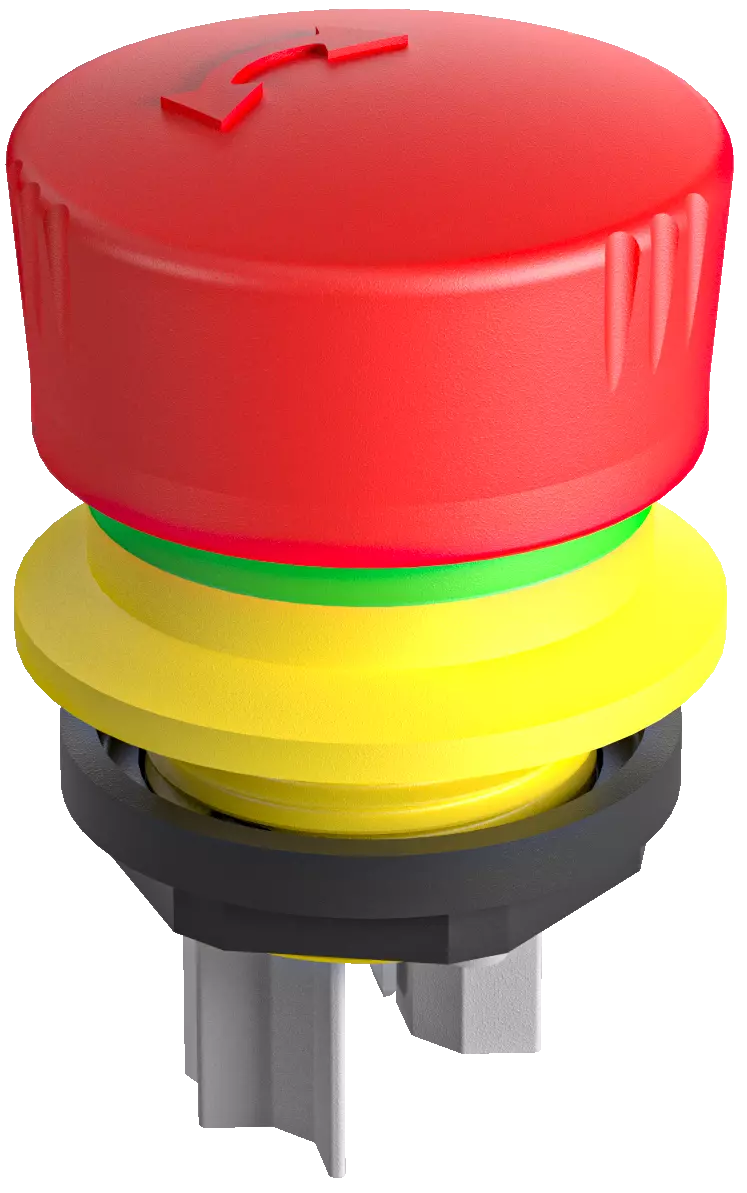 YVOO_AU Emergency Stop Pushbutton IP69K 2NC Twist Release 16.2 mm